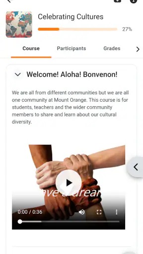 Moodle screenshot