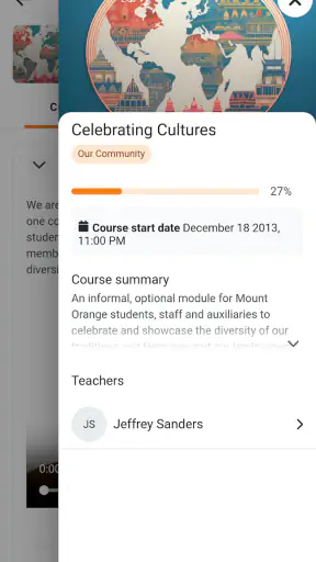 Moodle screenshot
