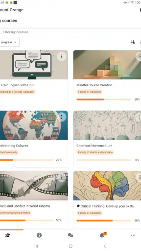 Moodle screenshot
