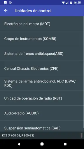 MotoScan para motocicletas BMW screenshot