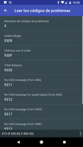 MotoScan para motocicletas BMW screenshot