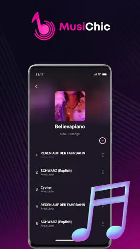 MusiChic - Música sin conexión screenshot