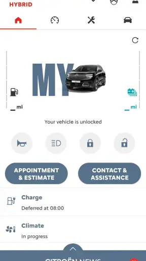 MyCitroën screenshot