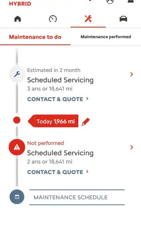MyCitroën screenshot