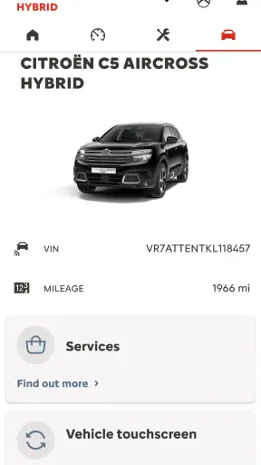 MyCitroën screenshot