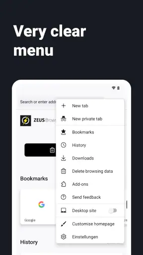 Navegador de Internet - ZEUS screenshot