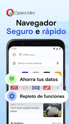 Navegador Opera Mini screenshot