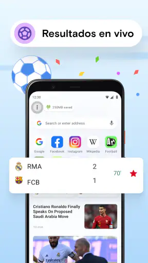 Navegador Opera Mini screenshot