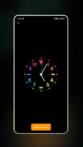 Neon Clock Wallpaper screenshot
