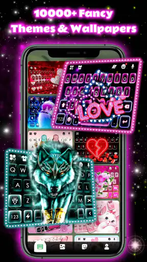 Neon Love Teclado screenshot