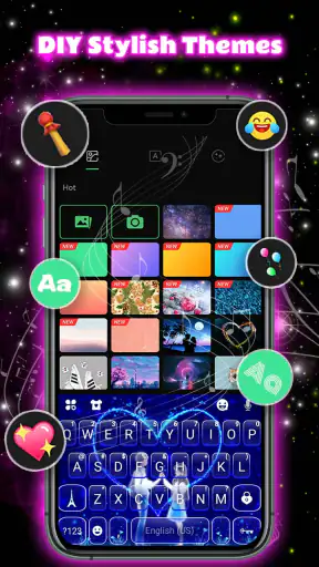 Neon Love Teclado screenshot