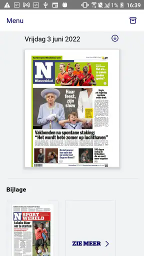 Nieuwsblad Krant screenshot