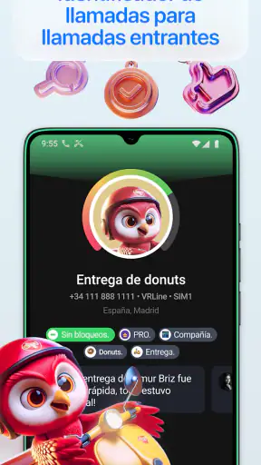 Nombre de la persona que llamó screenshot