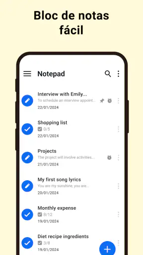 Notas y Listas Fáciles de Usar screenshot