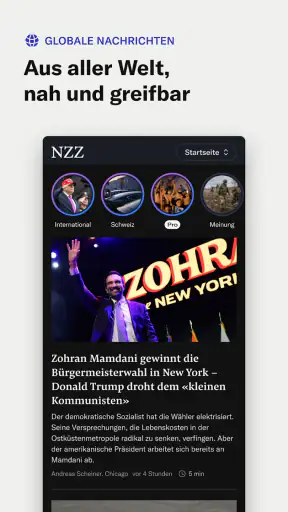 NZZ Nachrichten screenshot