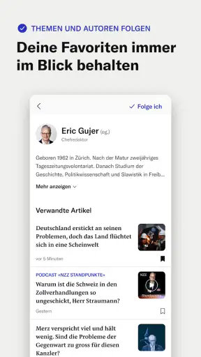 NZZ Nachrichten screenshot