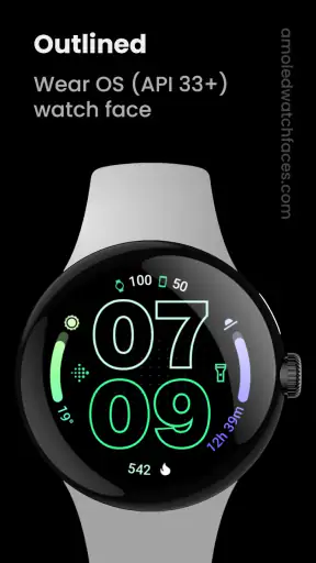 Outlined Watch Face screenshot
