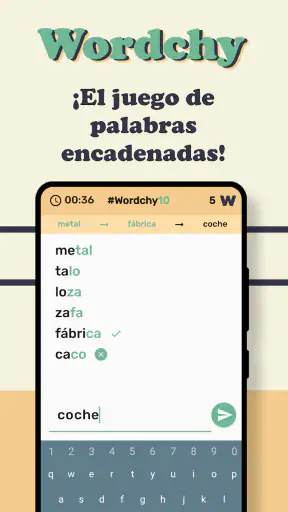 Palabras encadenadas. Wordchy screenshot