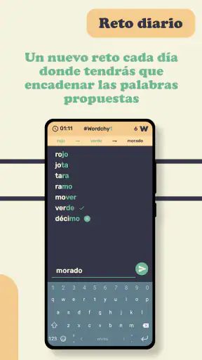 Palabras encadenadas. Wordchy screenshot