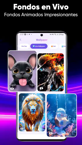 Pantalla Bloqueo Zíper & Fondo screenshot
