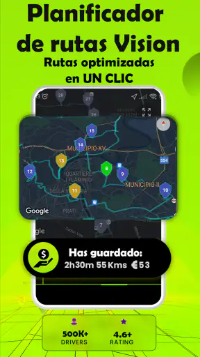 Planificador de rutas - Vision screenshot
