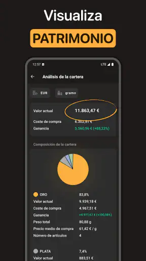 Precio del oro hoy screenshot
