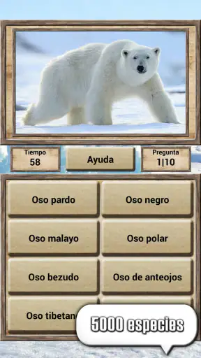 Quiz del reino animal screenshot