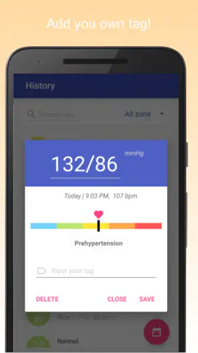 Registro de presión arterial screenshot