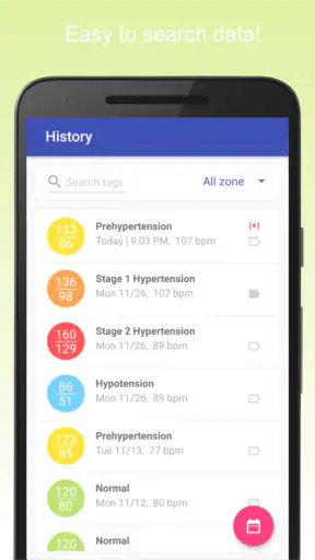 Registro de presión arterial screenshot
