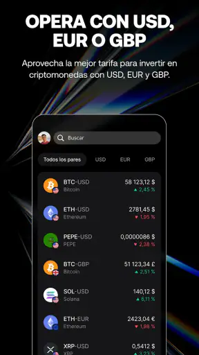 Revolut X: Bitcoin y crypto screenshot