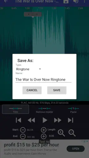 Ringtone Maker:crea tono screenshot