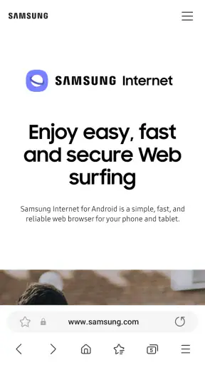 Samsung Browser screenshot