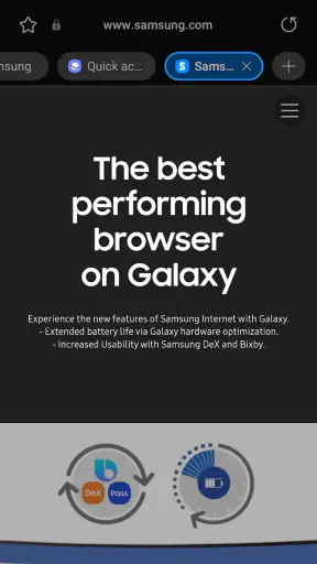 Samsung Browser screenshot