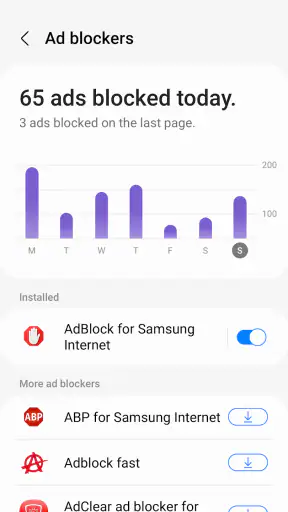 Samsung Browser screenshot