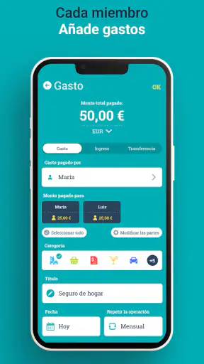 Sesterce – compartir gastos screenshot
