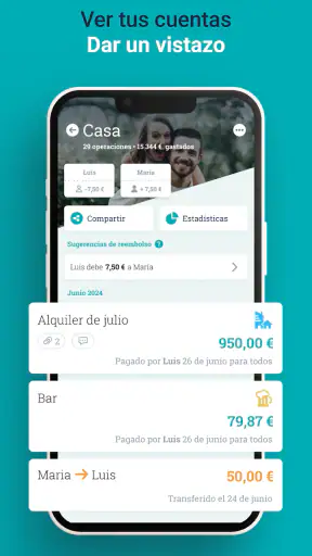 Sesterce – compartir gastos screenshot