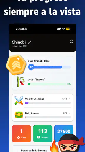 Shinobi: Lee y Aprende Japonés screenshot