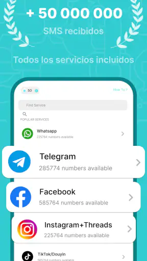 SimCode: Números virtuales SMS screenshot