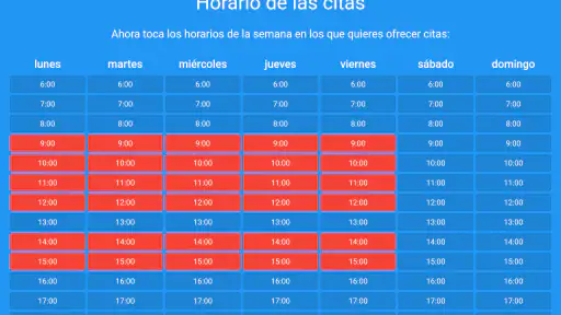 Sistema de reserva de citas screenshot