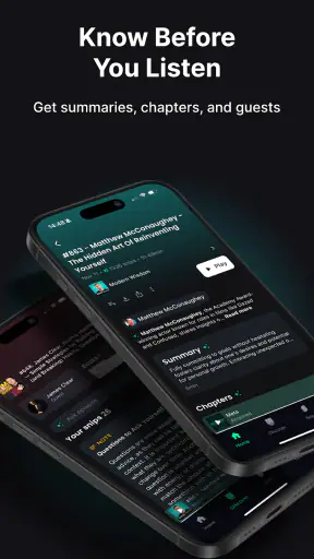 Snipd | AI Podcast Player screenshot