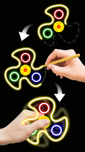Spinner de dedo: Arte glow screenshot