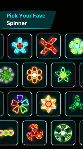Spinner de dedo: Arte glow screenshot