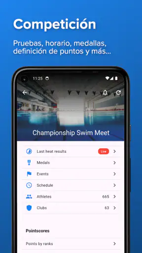 SplashMe - Resultados Natación screenshot