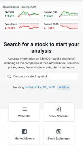 Stock Analysis: Stocks & Funds screenshot