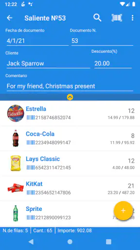 Stock e Inventario en línea screenshot