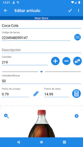 Stock e Inventario en línea screenshot