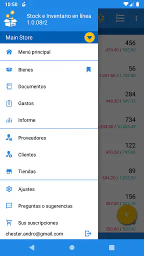 Stock e Inventario en línea screenshot