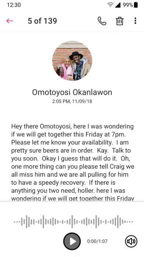 T-Mobile Visual Voicemail screenshot