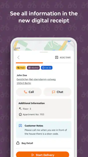 Takeaway.com Courier screenshot