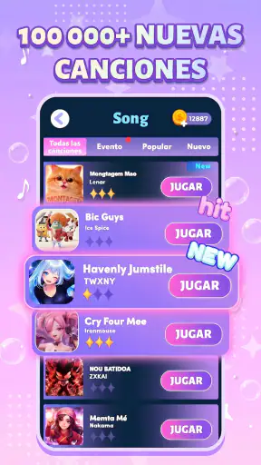 Tap de Piano: Canción Rush screenshot